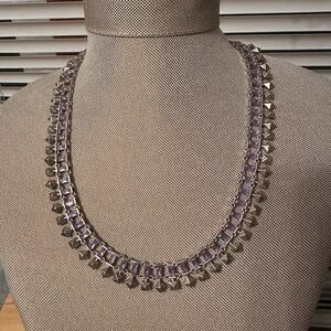 Kendra Scott Oscar Silver Choker Necklace In Lilac Crystal